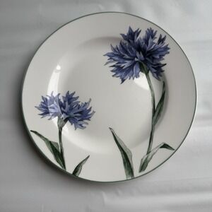 Flora RETRONEU Rhapsody 4307 Salad Dessert Plate 7 3/4"‎ Cornflower Blue Flowers